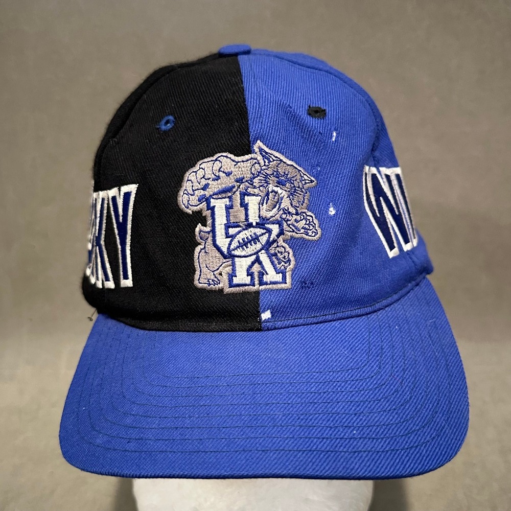 Vintage Kentucky Wildcats American Needle Snapback Hat‎ Two Tone Blue Black